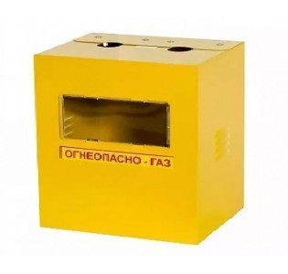 Ящик для счетчика газа G6 (250) Желтый без двери с задней стенкой